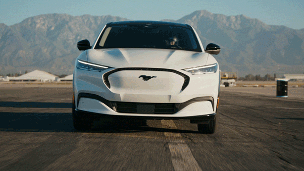 Mustang Mach-E v. Pit Crew GIF